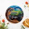 8 Count Monster Truck Party Paper Dessert Plates 7 Inch Disposable Tableware for Kids Birthday Celebration